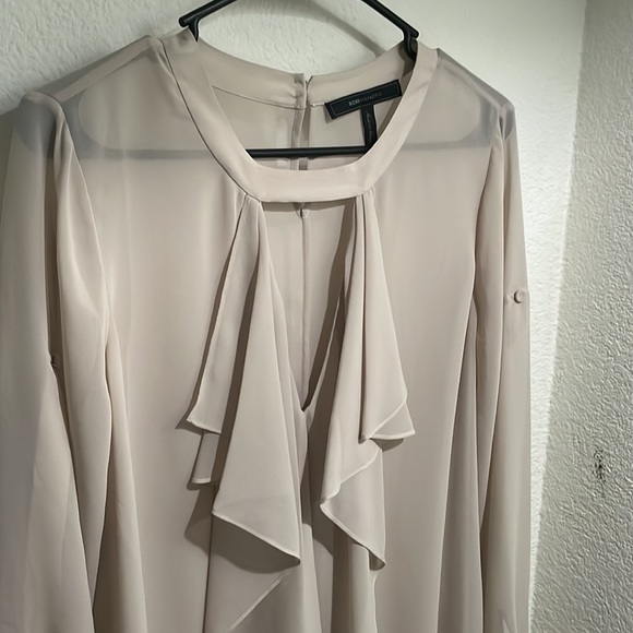 BCBGMAXAZRIA ENYA Blouse Chiffon Long Sleeve - Picture 4 of 6